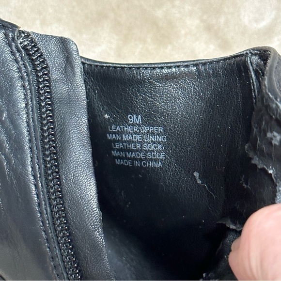 Antonio Melani Black Leather Heeled Booties Size 9 Noleta 3" Heel Ankle Boots - Picture 11 of 16